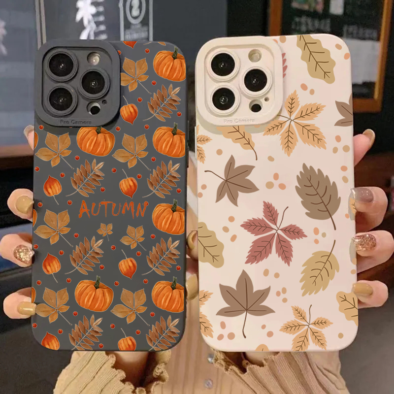Samsung Galaxy S24 - Casing Ponsel Motif Daun Maple Retro